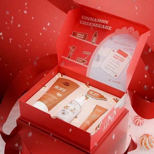 FLUFF Cinnamon Cheesecake Face Care Set – Set de Cuidado Facial Edición Navideña | Skincare