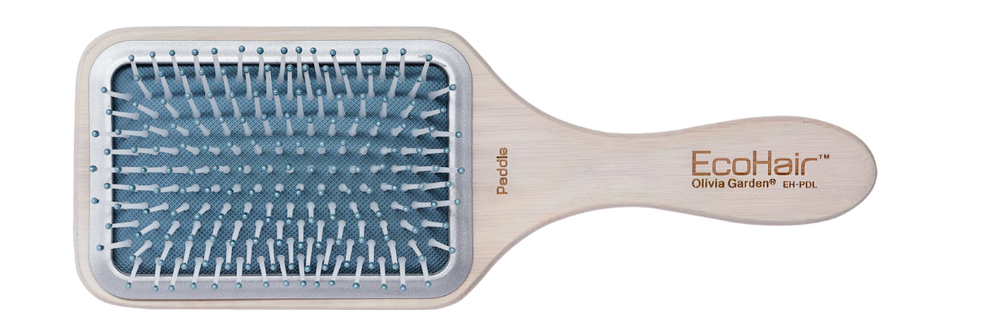 OLIVIA GARDEN EcoHair Paddle Brush – Cepillo de Paleta Bambú Ecológico | TOOLS & ACCESSORIES
