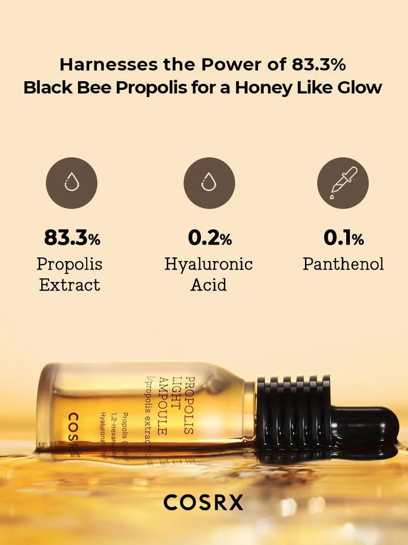COSRX Full Fit Propolis Light Ampoule – textura fluida sin pegajosidad piel sensible K-Beauty NAZ Beauty Shop Panama
