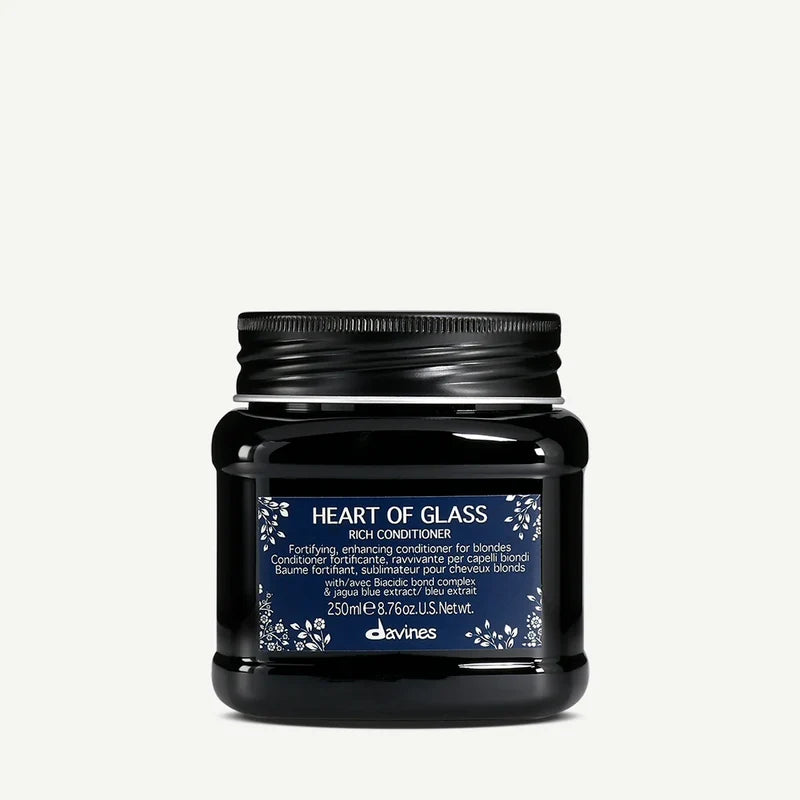 DAVINES Heart of Glass Rich Conditioner – Acondicionador nutritivo para cabello rubio y decolorado | NAZ Beauty Panamá