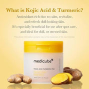 MEDICUBE Kojic Acid Turmeric Pad AHA BHA Aclara Unifica Tono Piel K-Beauty en Panamá — NAZ Beauty Shop