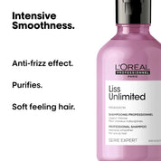 Resultados Liss Unlimited Shampoo L'Oréal Professionnel cabello liso sin frizz