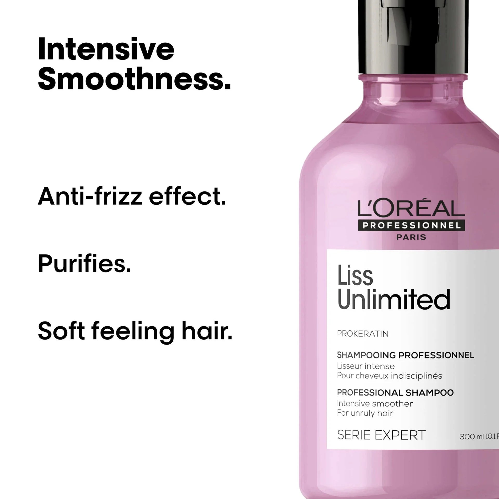 Resultados Liss Unlimited Shampoo L'Oréal Professionnel cabello liso sin frizz