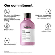 Empaque L'Oréal Professionnel Liss Unlimited Shampoo - NAZ Beauty Shop Panamá