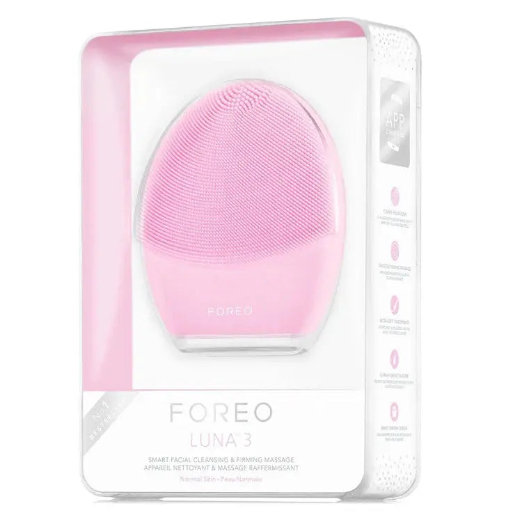 FOREO Luna 3 Normal Skin cepillo limpiador silicona T-Sonic piel normal pink comprar en NAZ Beauty Shop Panama