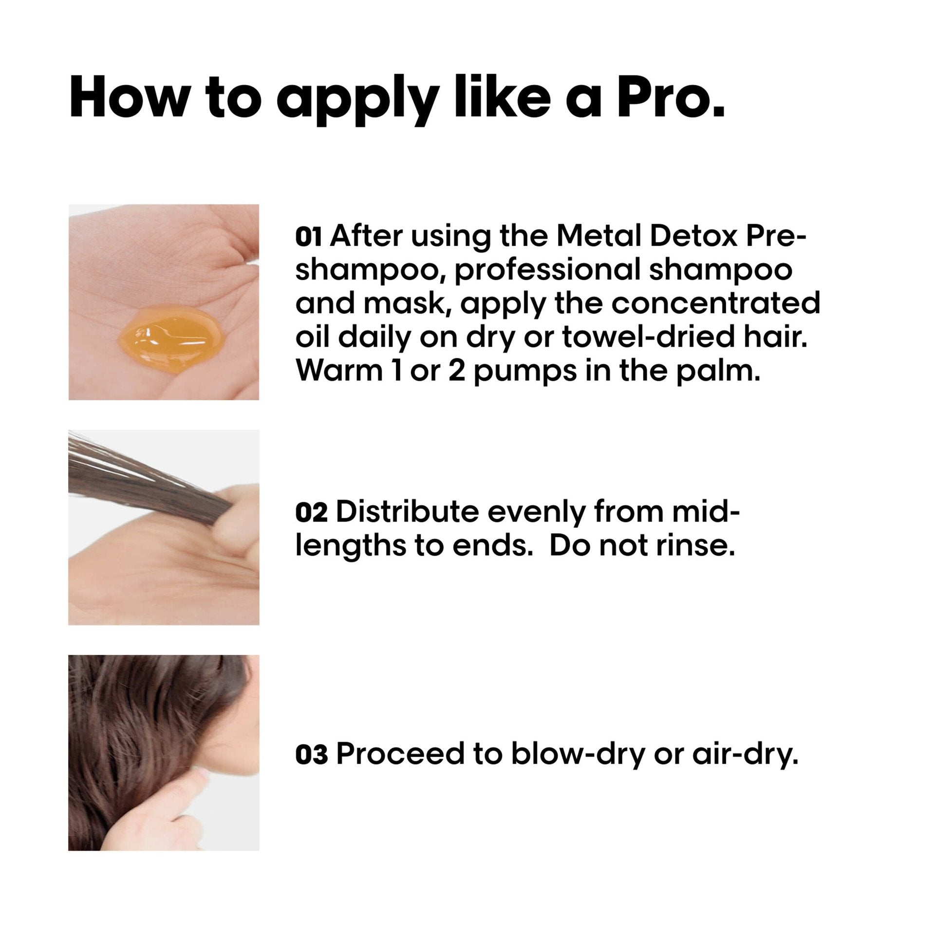 Resultados Metal Detox Oil L'Oréal Professionnel cabello brillante y nutrido