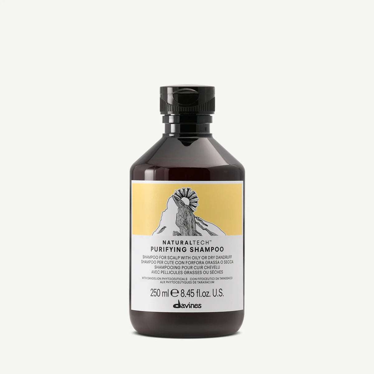 DAVINES NaturalTech Purifying Anti-Dandruff Shampoo – Champú anticaspa que elimina la caspa y reequilibra el cuero cabelludo | NAZ Beauty Panamá