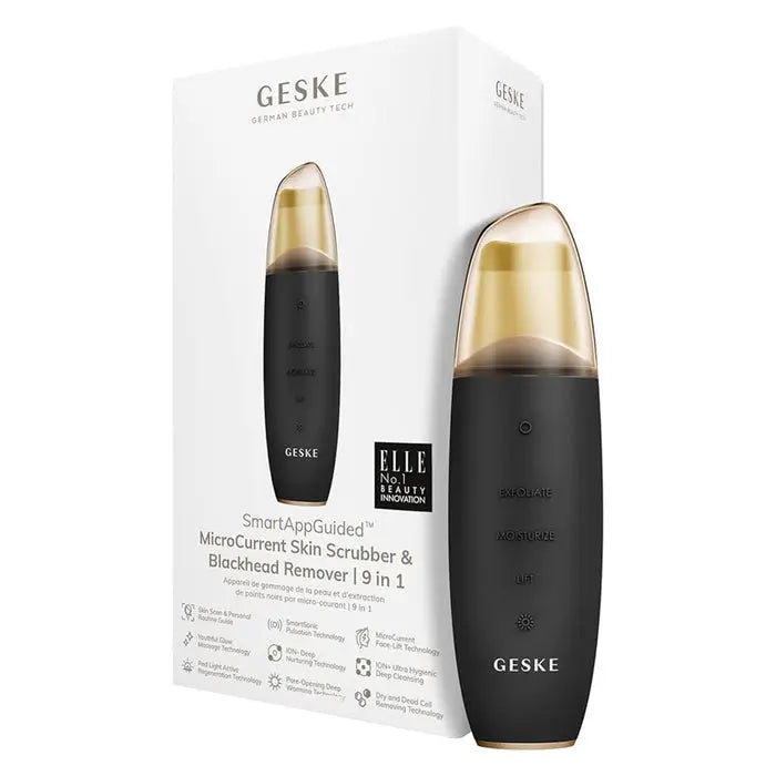 GESKE SmartAppGuided™ NicroCurrent Skin Scrubber & Blackead Remover | 9 in 1 NAZ Beauty Shop Panama