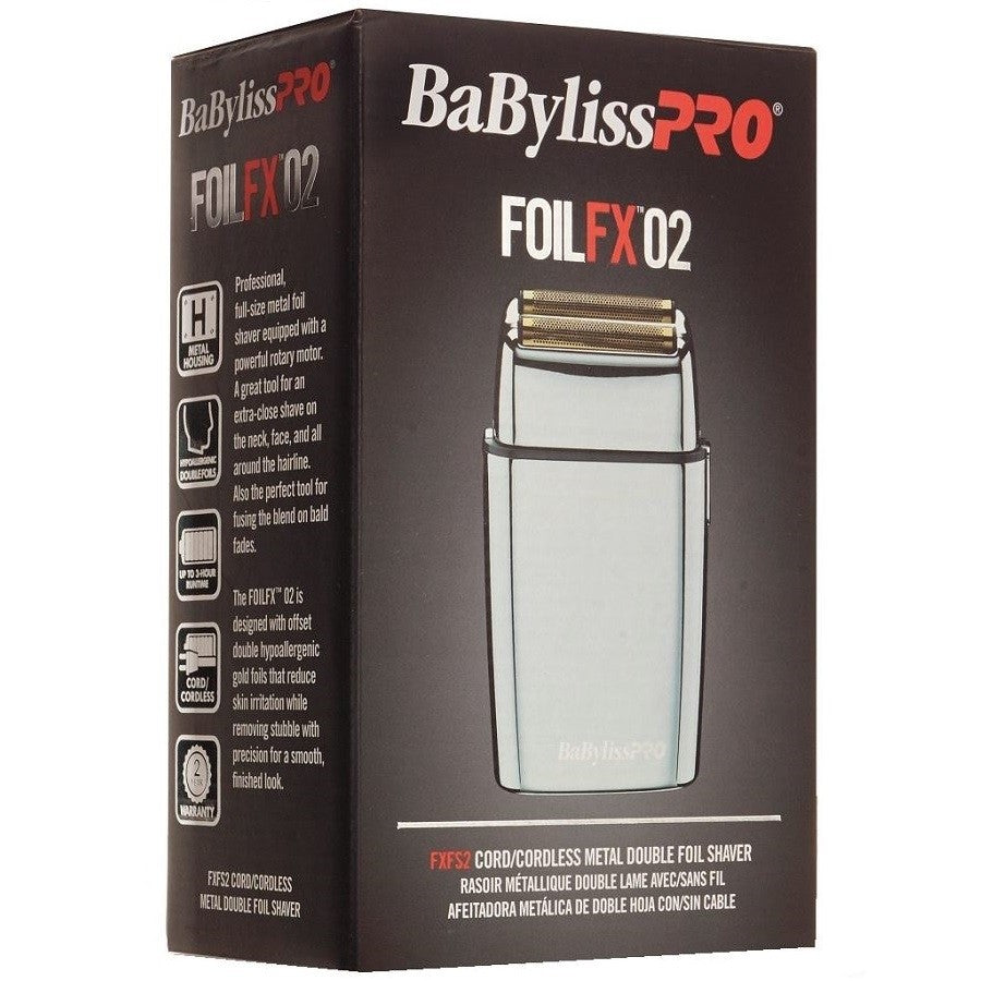 BaByliss FoilFX 02 Afeitadora Lámina Doble Inalámbrica Profesional en Panamá — NAZ Beauty Shop