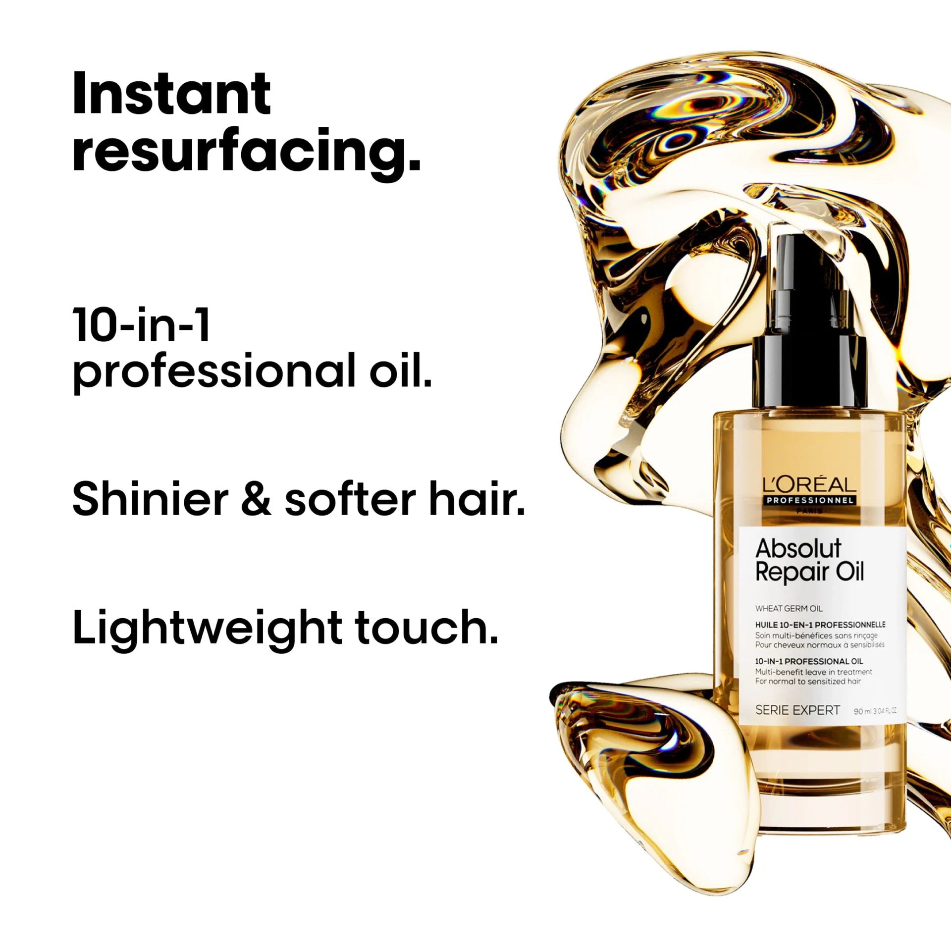 L'Oréal Professionnel Absolut Repair Gold Oil 10 in 1 aplicación en cabello