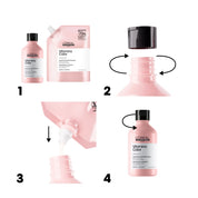 L'Oréal Professionnel Vitamino Color Shampoo aplicación en cabello húmedo