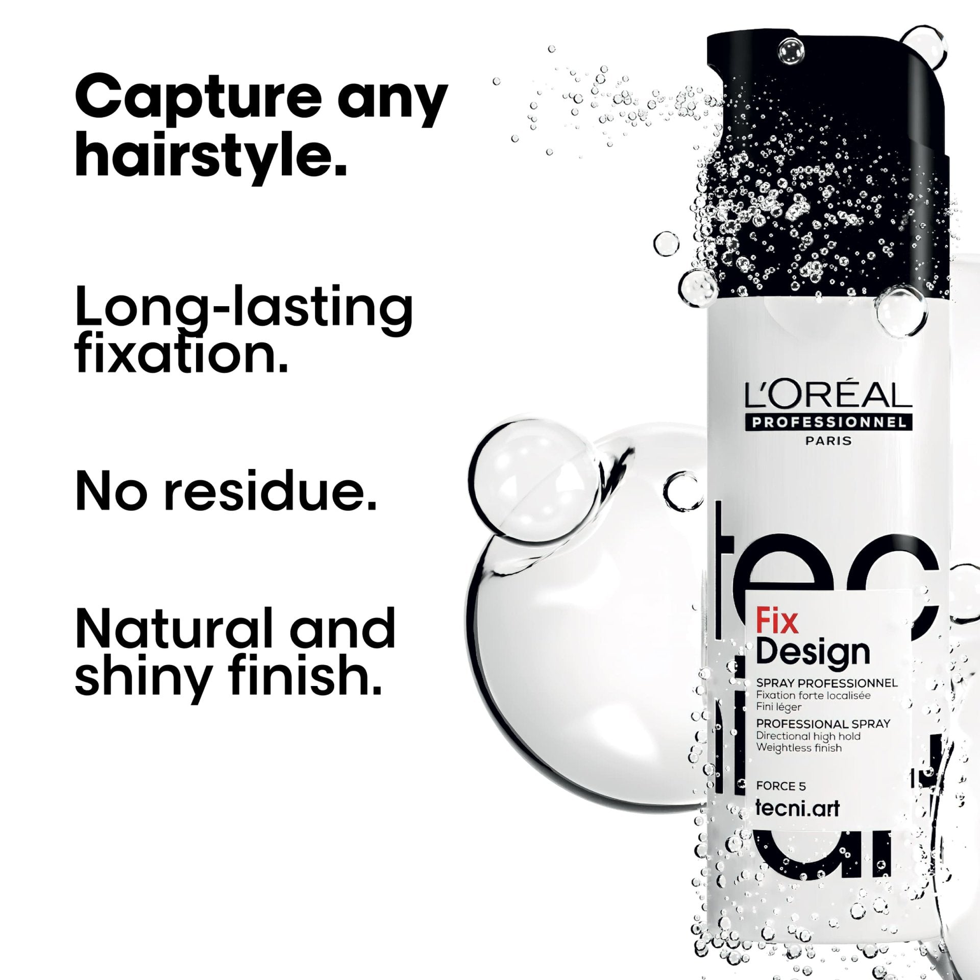 L'Oréal Professionnel TNA 19 Fix Max 200ml vista lateral del envase