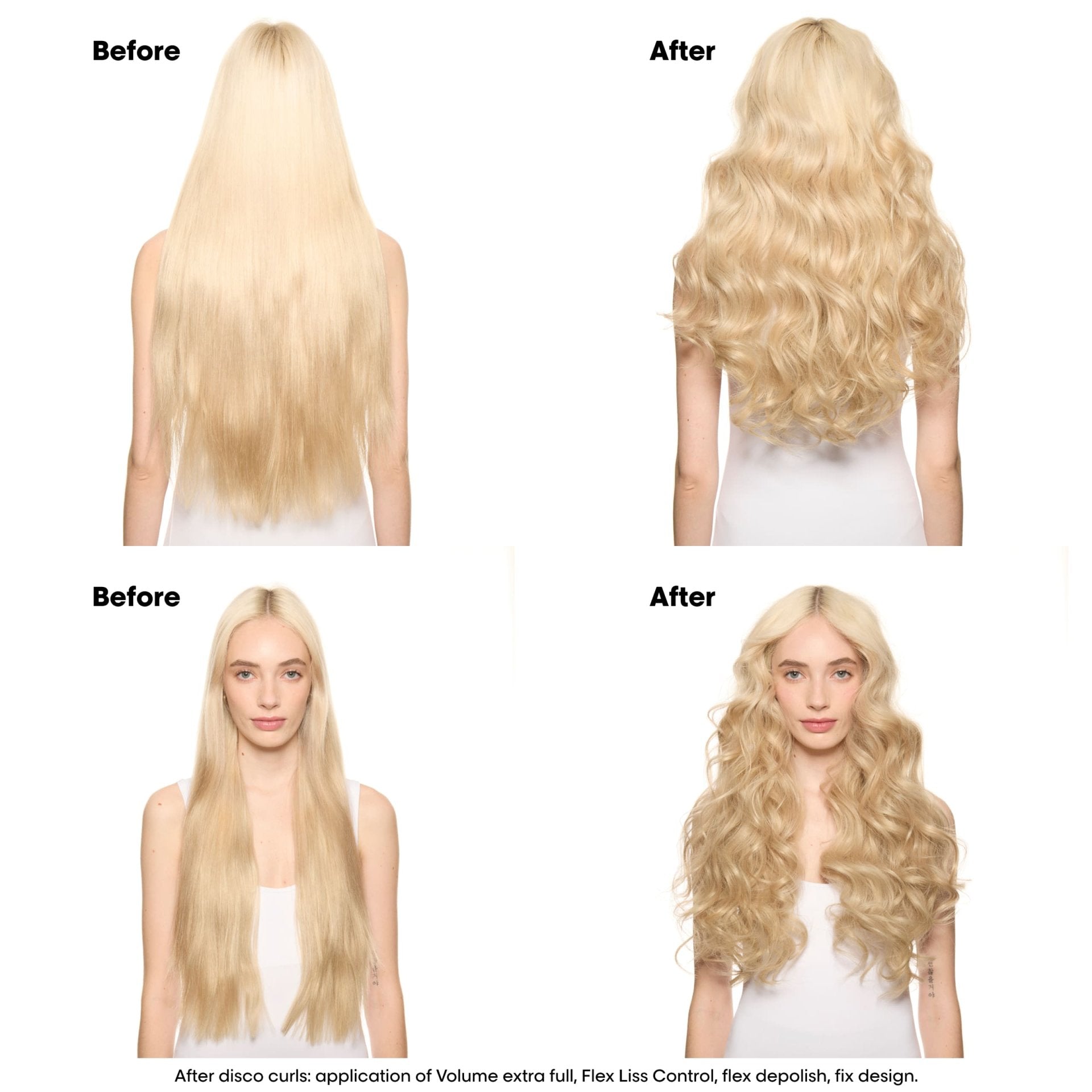 Resultados Flex Pli L'Oréal Professionnel peinado flexible con movimiento