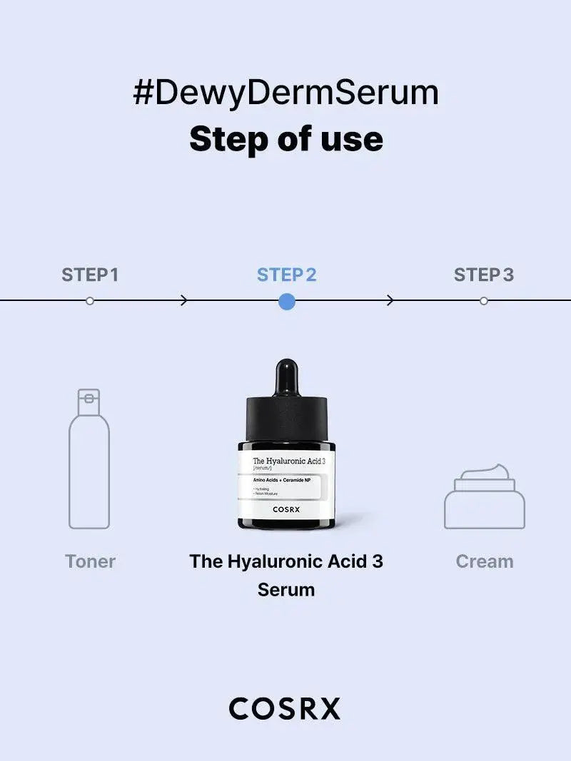 COSRX Hyaluronic Acid 3 Serum – modo de uso serum paso facial coreano cruelty free Panama comprar en NAZ Beauty Shop Panama