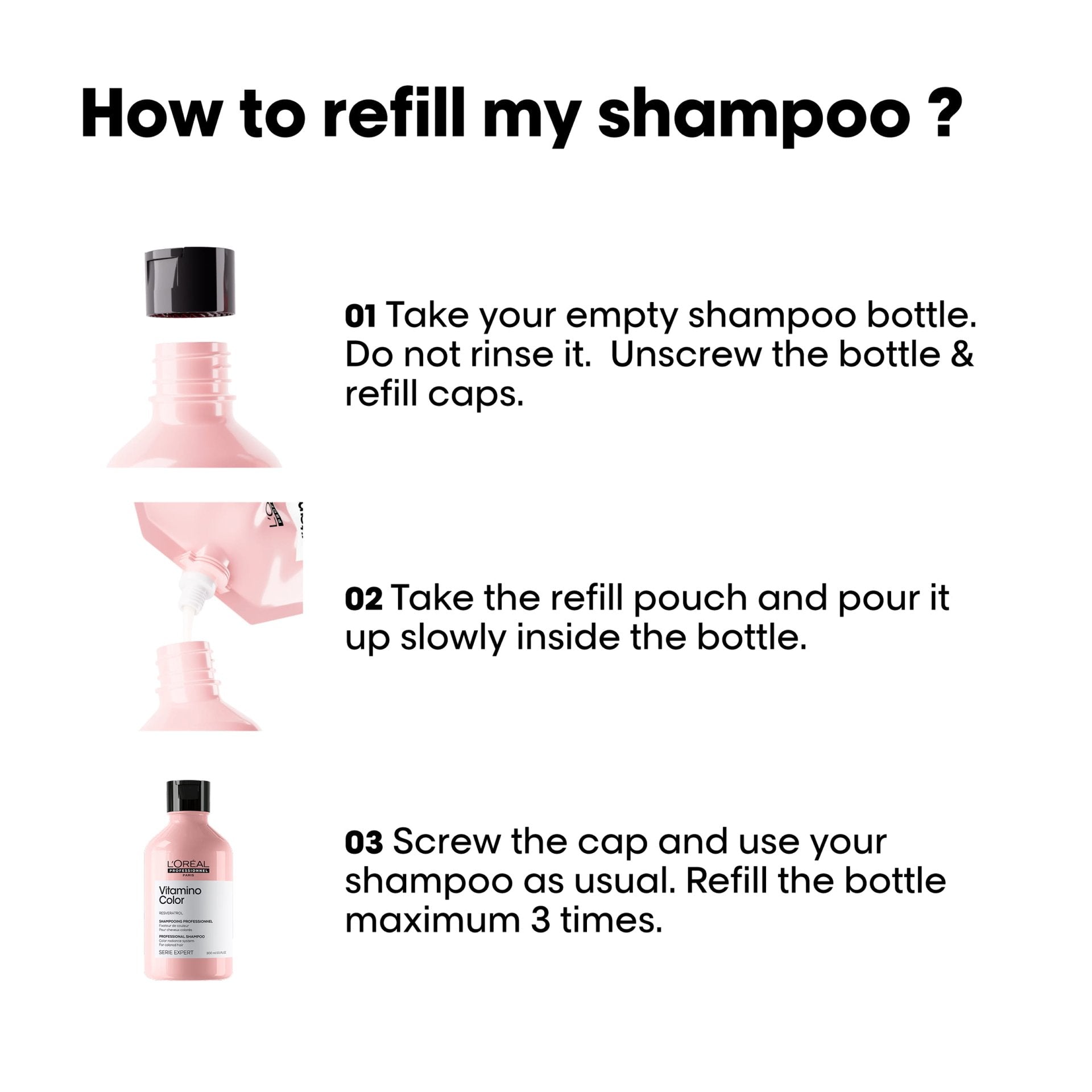 Resultados Vitamino Color Shampoo L'Oréal Professionnel cabello coloreado brillante
